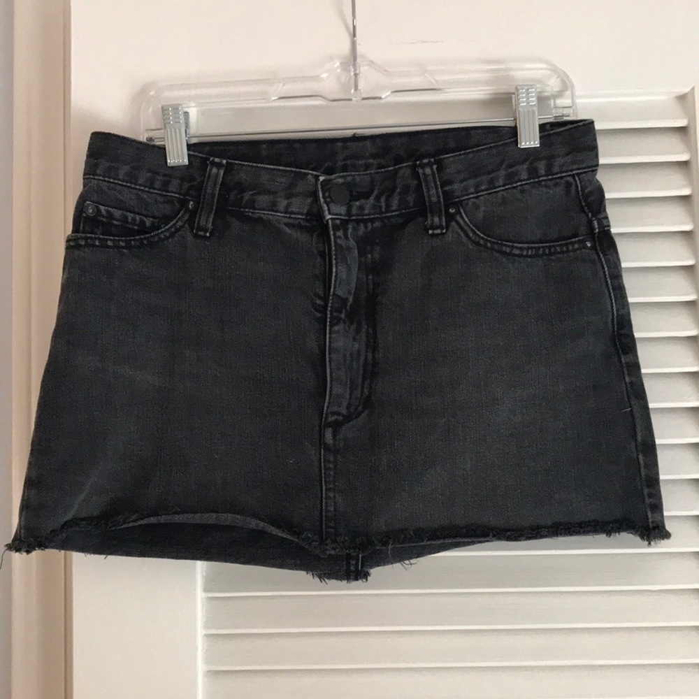 Free People black jean skirt
